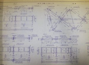 写真　竣工当時の設計図