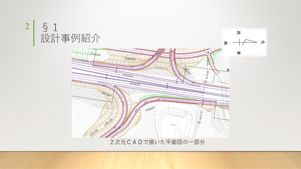 2次元CADで作成した平面図