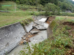 河川の3D縦横断図