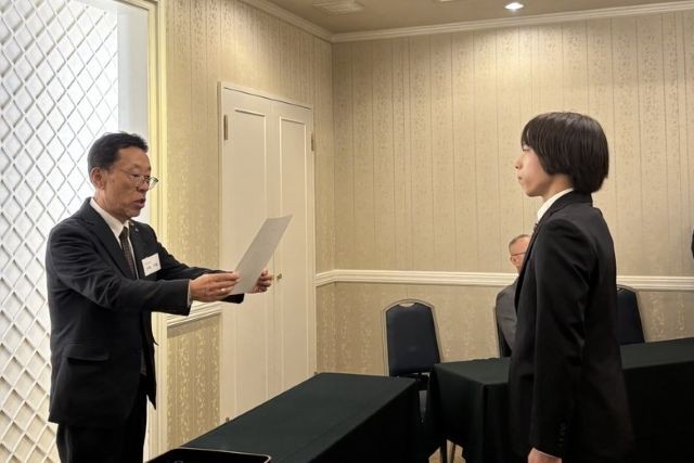 内定証書授与式の様子